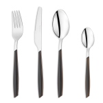 Schafer Mona 24 parça çatal/kaşık/bıçak takımı siyah