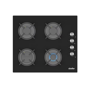 Simfer 3046 Siyah Klasik Set üstü Cam Ocak