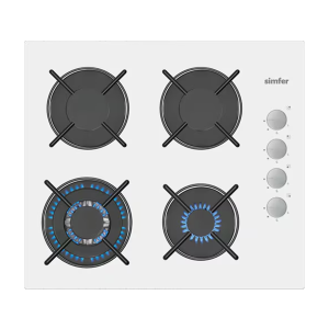 Simfer 3509 Wok Gözlü Beyaz Cam Ankastre Ocak