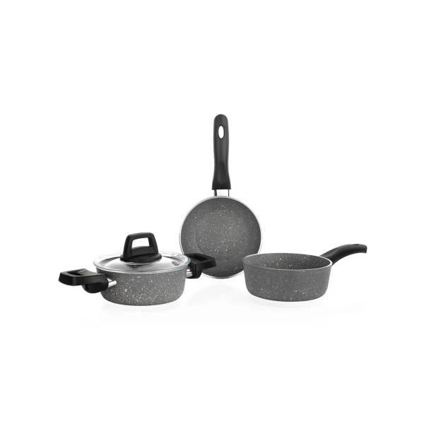 PICCOLA / 4 PARÇA  DERİN TENCERE 14 CM   TAVA 14 CM -  KOÇEROLA 14 CM -  1S5742-22006-GRI01