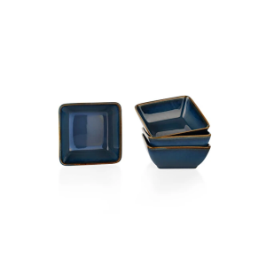 Schafer Crispy 4'lü kare çerezlik 10 cm / lacivert