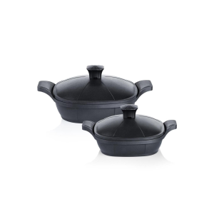 FELSEN KARE DÖKÜM 18-22 CM  YANMAZ YAPIŞMAZ SAHAN SETİ / 2'Lİ -  1S2023-22007-SIY01