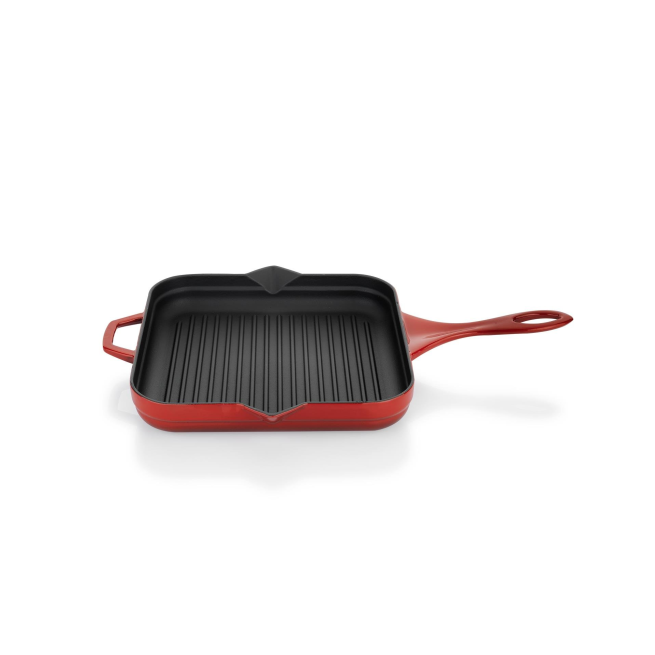 GUSS CHEF DÖKÜM KARE GRILL TAVA  28x28 CM (YARDIMCI KULPLU) - 1S2425-20004 - KMZ03