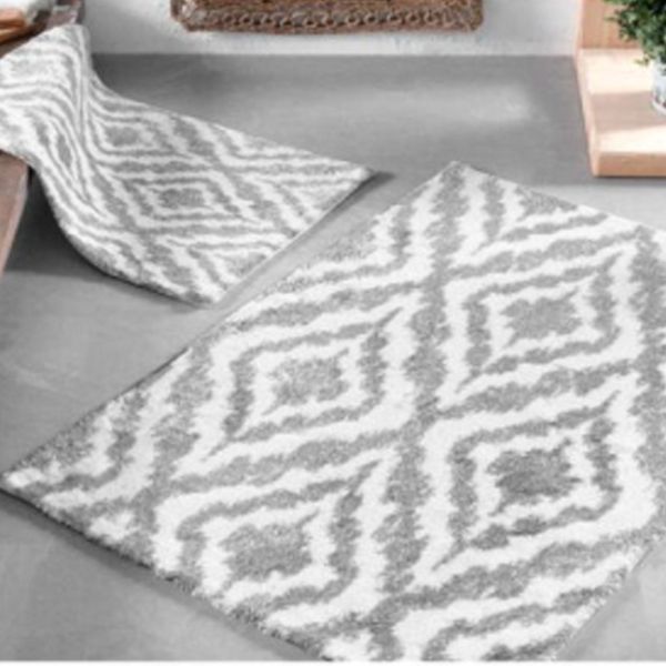 Schafer nova pamuk floş 2'li banyo paspası