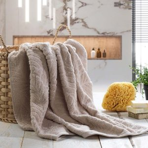 Schafer Leaf Bej Havlu (50x90)