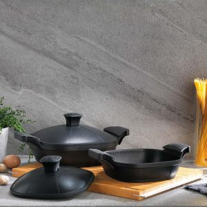 Schafer Felsen Kare Döküm Yanmaz Yapışmaz Sahan Seti 2'li