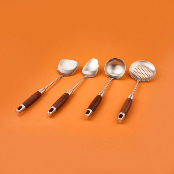 4lü Ahşap Saplı Kepçe Seti