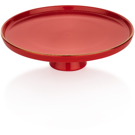Schafer Trend Ayaklı Servis Tabağı 23 Cm-Kırmızı