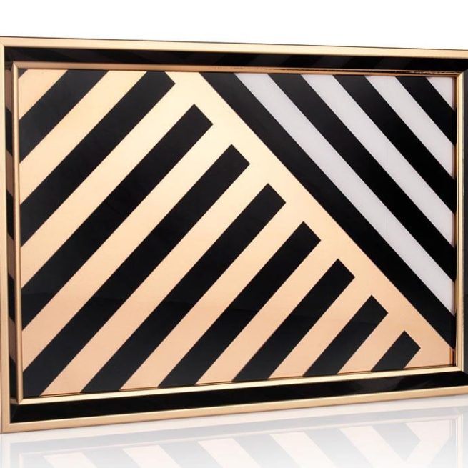 Schafer Kunst Tepsi-1 Parça-Gold/Siyah06